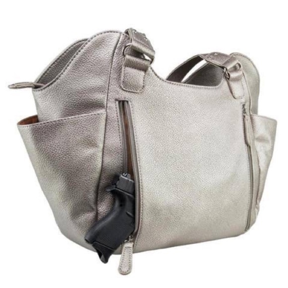 VISM Shooters Gear Concealed Carry Quilted Hobo Shoulder Bag NWT - Picture 2 of 6